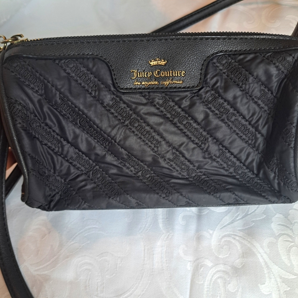 Juicy Couture Black Quilted Crossbody Bag
